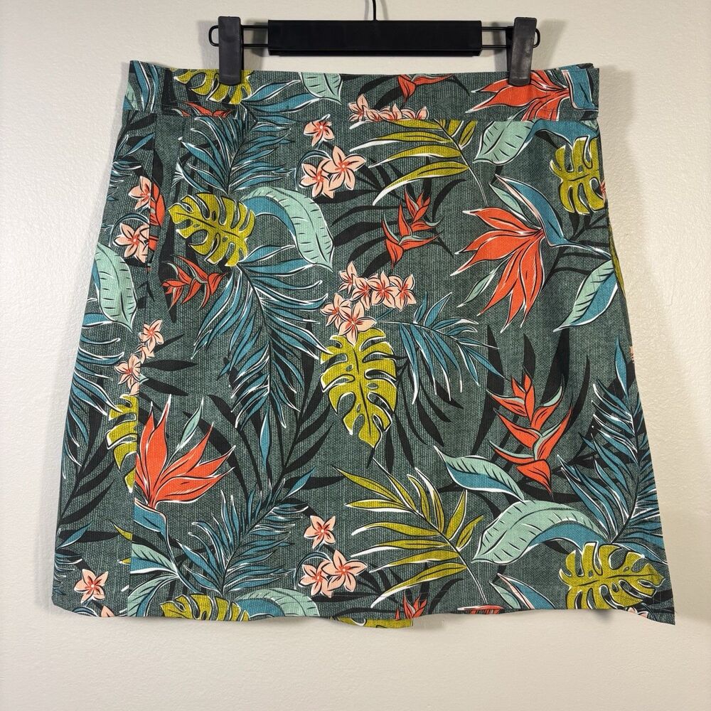RipSkirt Teal Vintage Bali Jungle  Wrap Skirt Women's Size M - EUC